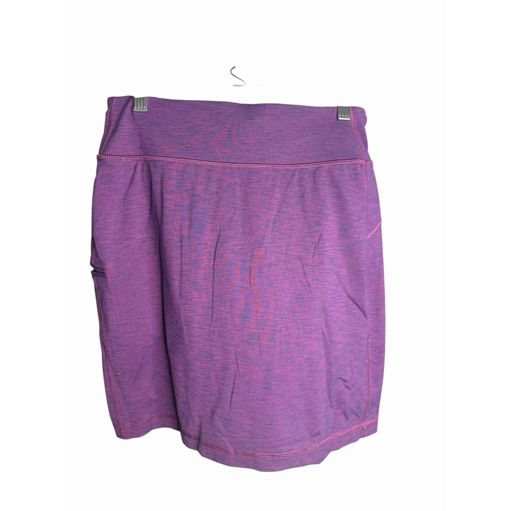 Duluth Trading Co NoGA Stretch Skort Women's SZ XSMALL Purple Zip Pocket Pull On
